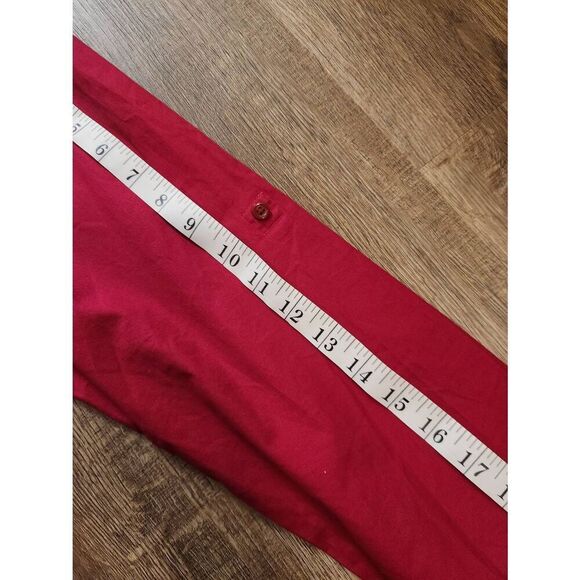 Karbon Roll Tab Sleeve Men's Slim Fit Large striped Cotton gray red Longsleeve - Picture 6 of 7